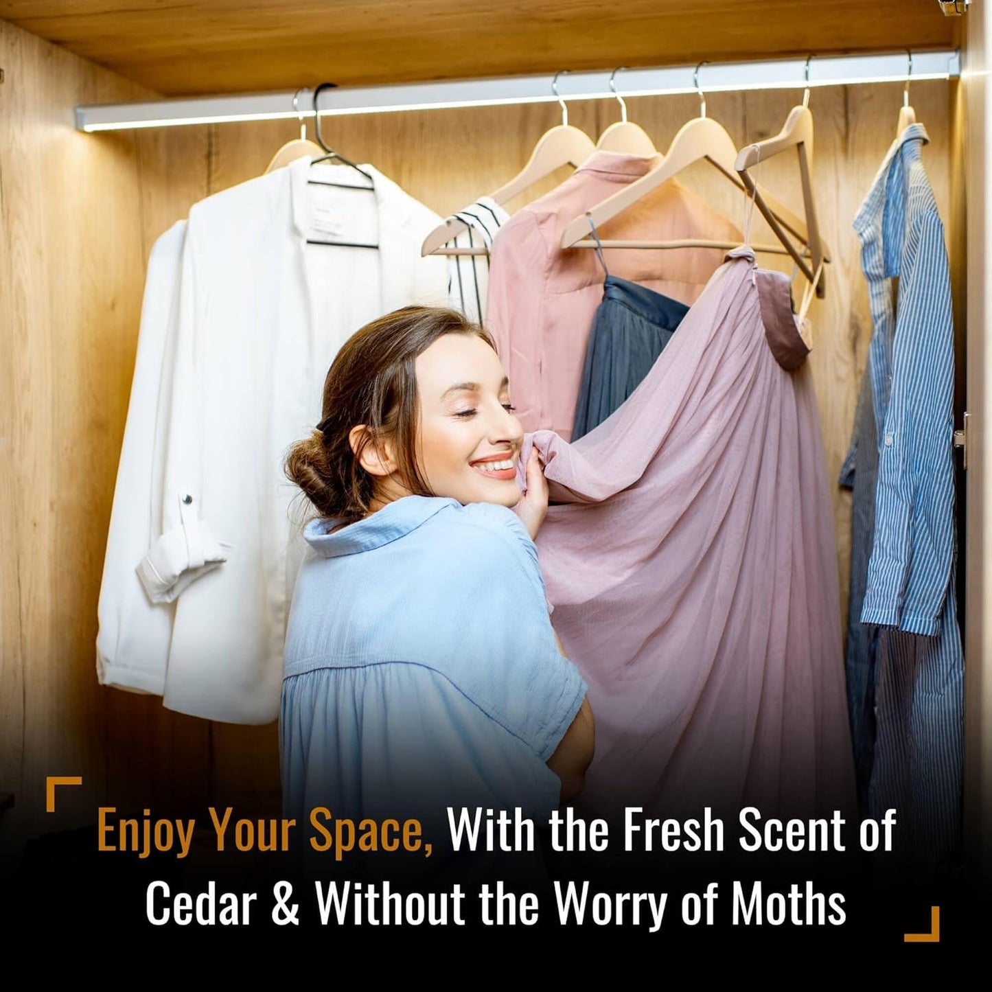 Dr. Killigan's Cedarwood Chip Canisters - Moth Repellent for Closets, Cedar Blocks for Clothes Storage, Drawer Deodorizers, 8 Reusable Tins with Wood Shavings