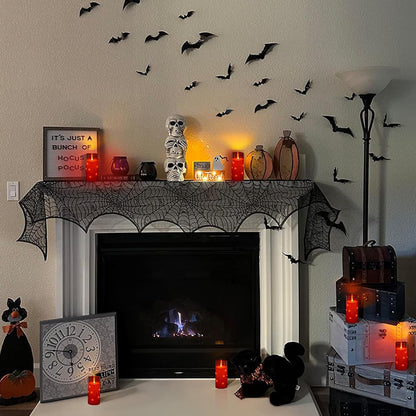 Flickering Flameless Candles with Remote Timer, 6pcs LED Battery Operated Candles with Embedded String Lights Red, Same Size D3 H6