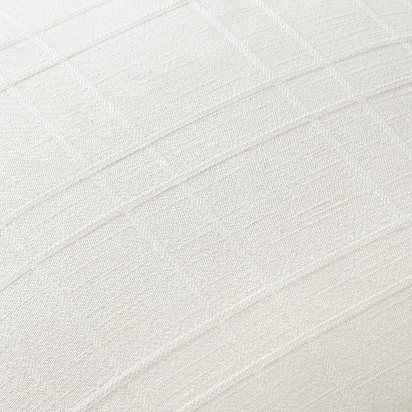 MIULEE Decorative Linen Check Throw Pillow Covers Neutral Farmhouse Vintage Christmas Pillow Covers 18x18 Set of 2 Boho Modern Home Decor for Sofa Couch Bedroom Cushion Cream White