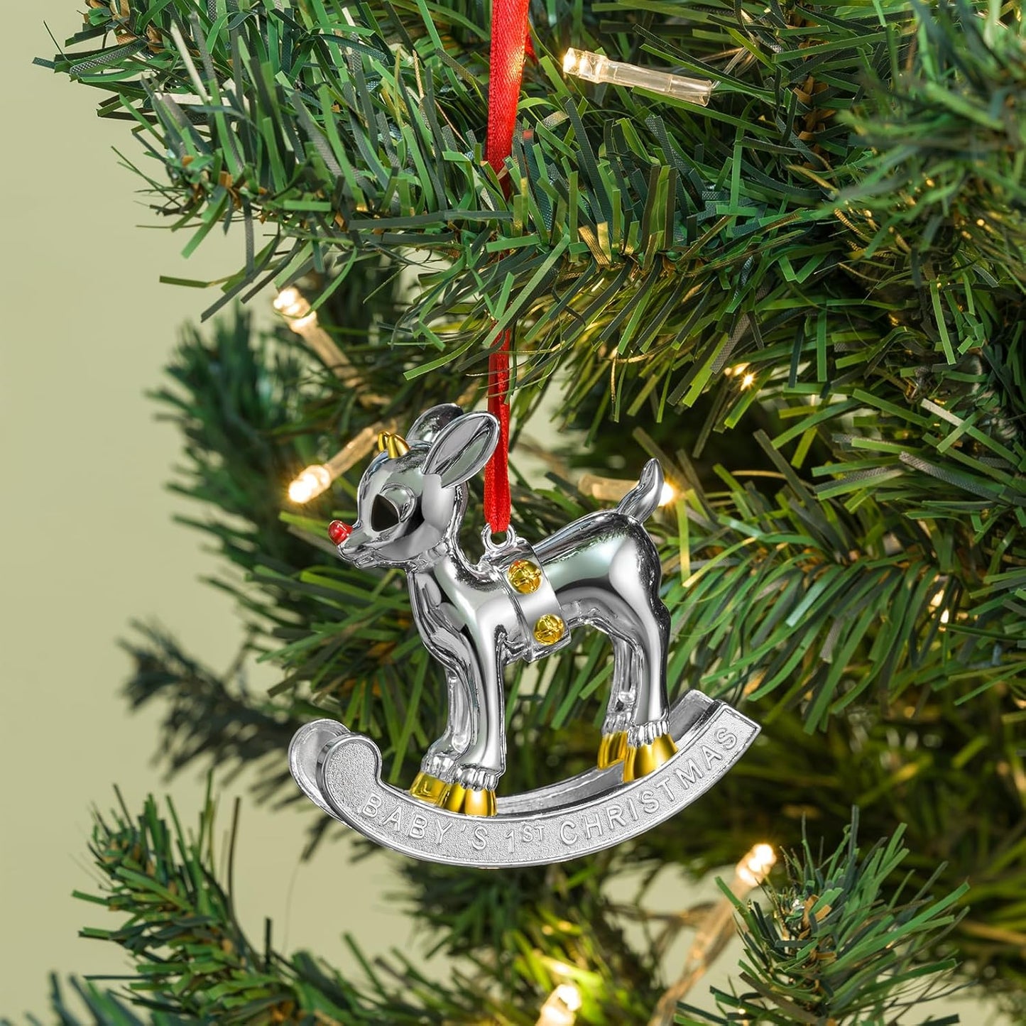 2025 Baby's First Christmas Ornament, Christmas Ornaments Hanging Ornaments for Xmas Tree Decorations Keepsake Gifts for Sisters Mom Grandma Women