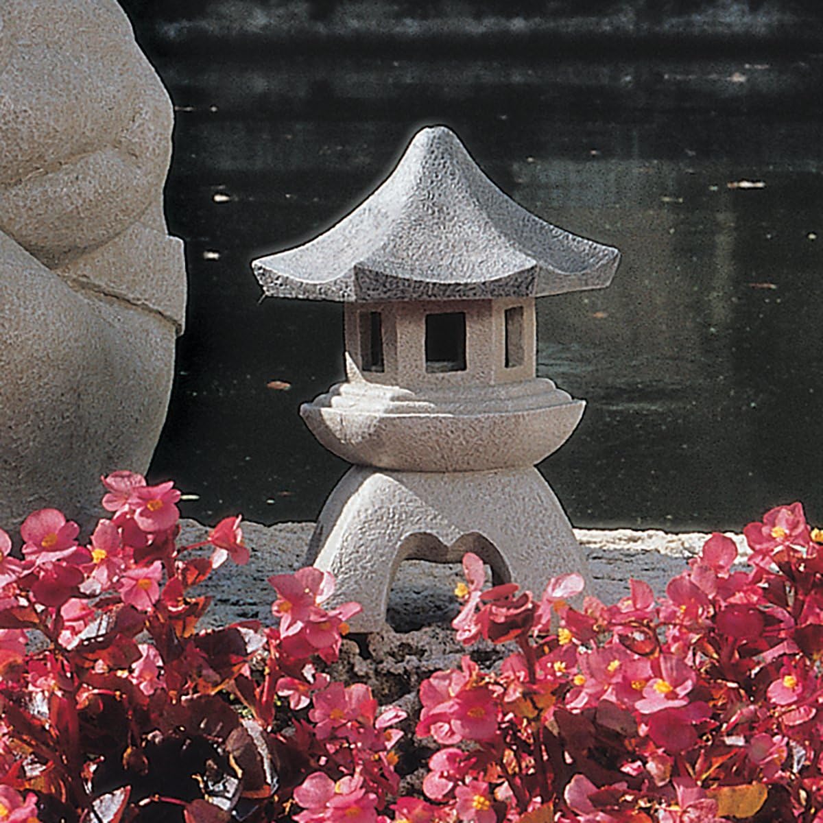 Design toscano ng29869 asian decor pagoda lantern statue, medium, two tone stone finish