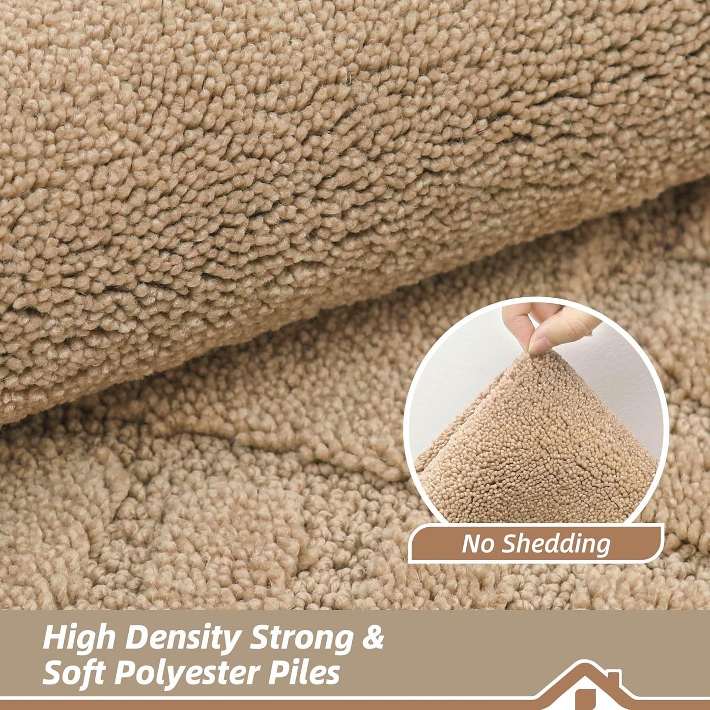 BEQHAUSE Door-Mat-Non-Slip Dirt Trapper Door Mats Low-Profile Front Door Mat Absorbent Floor Mats for Entryway Washable Mud Resistant Home Entrance Doormat,Taupe,24"x36"