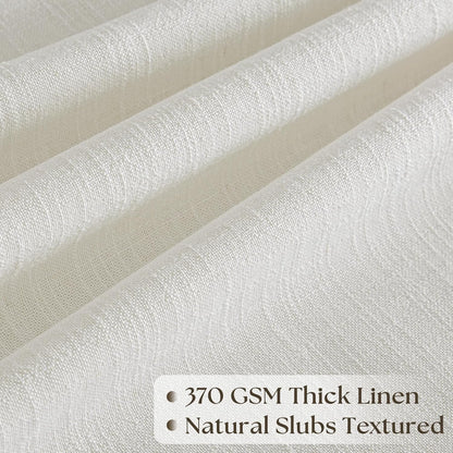 Extra Wide 100 Inch Wide Ivory White Pinch Pleated Linen Curtains 84 Inches Long for Patio Sliding Glass Door 100 Inch Width Pleated Drapes with Hooks Rings 100x84 Curtain for Living Room 1 Panel