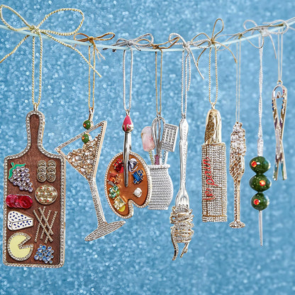 2025 Christmas Ornaments for Christmas Tree Decorations, Artist Drawing Palette Ornament, Hanging Keepsake Gifts for Sisters Mom Grandma Women