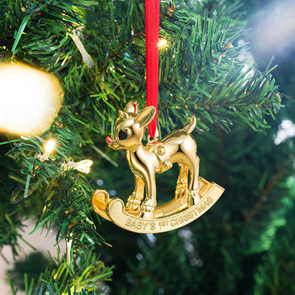 2025 Christmas Ornaments Baby's First Christmas Ornament Gold | Hanging Ornaments for Xmas Tree Decorations Keepsake Gifts for Sisters Mom Grandma Women
