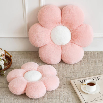 Xiashrk Flower Pillows, Decorative Pillows for Couch, Cute Daisy Pillow for Bed, Flower Shaped Decorative Throw Pillow Room Decor (Pink, 19.6 Inches)