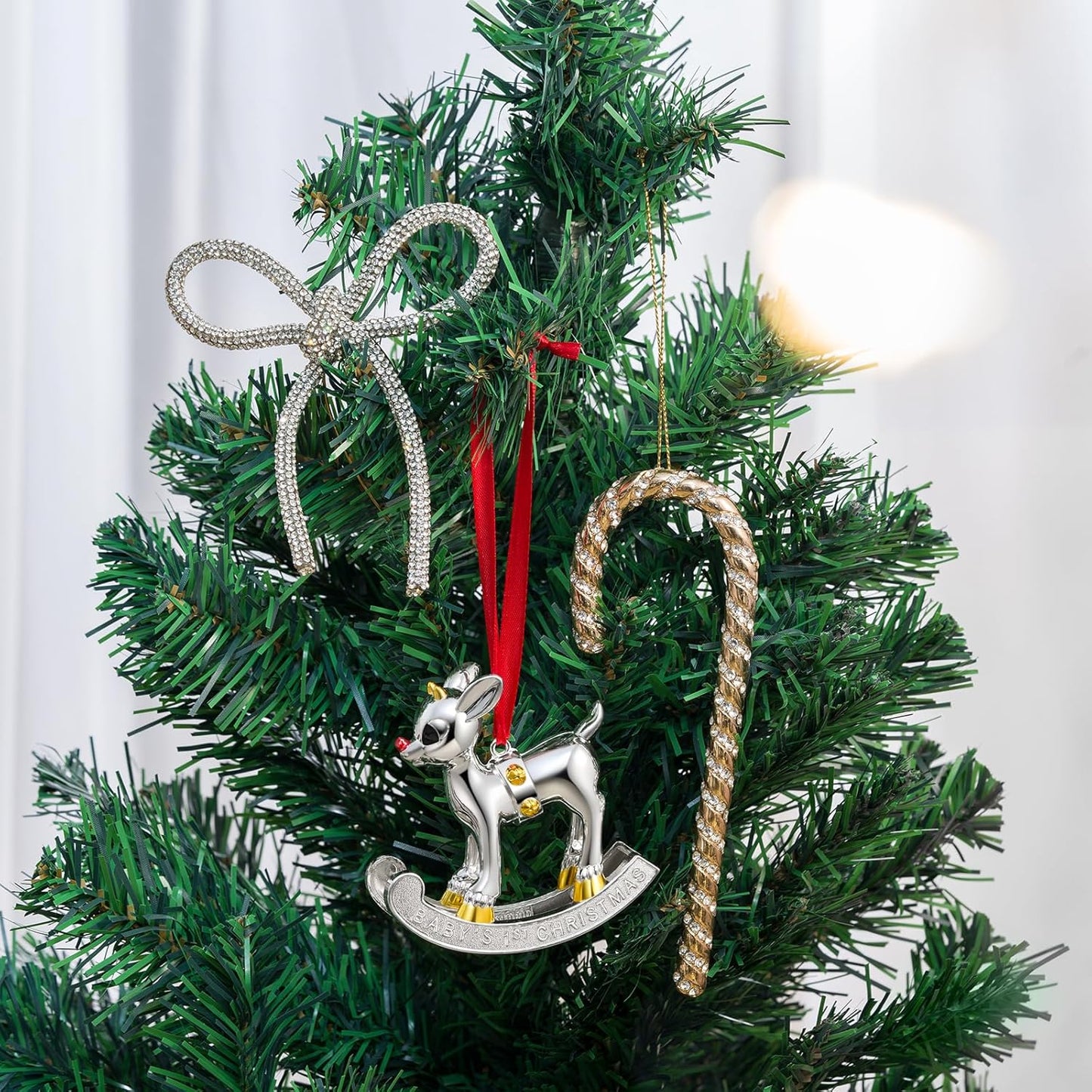 2025 Baby's First Christmas Ornament, Christmas Ornaments Hanging Ornaments for Xmas Tree Decorations Keepsake Gifts for Sisters Mom Grandma Women