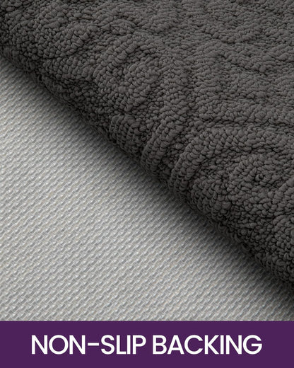 DEXI Front Door Entryway Mat Non Slip, Washable Inside Entrance for House Floor Low Profile, Thin Entry Doormat Absorbent Dirt Trapper, 32x48 Dark Grey