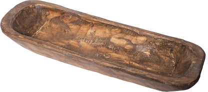 MAINEVENT Decorative Wooden Dough Bowl Decor Approx 20 Inch, Centerpiece Long Wood Dough Bowl, Made in USA