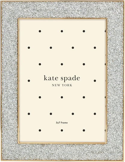 Kate Spade New York 897450 Sitting Pretty 5x7 Silver Glitter Frame