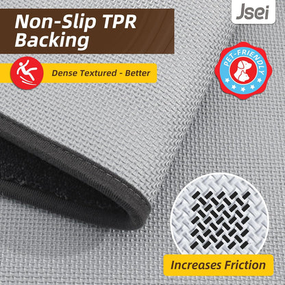 JSEI Entryway Rugs Doormat 24"x36", Non-Slip Dirt Trapper Door Mats Indoor, Washable Absorbent and Stain Resist Welcome Floor Mat for Front Door, Dog Door Mat, Muddy Wet Shoes & Paws, Dark Grey