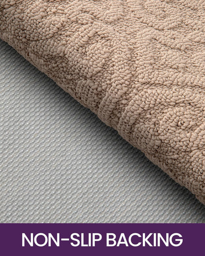 DEXI Front Door Entryway Mat Non Slip, 2x3 ft Washable Inside Entrance for House Floor Low Profile, Thin Entry Doormat Absorbent Dirt Trapper, Light Taupe