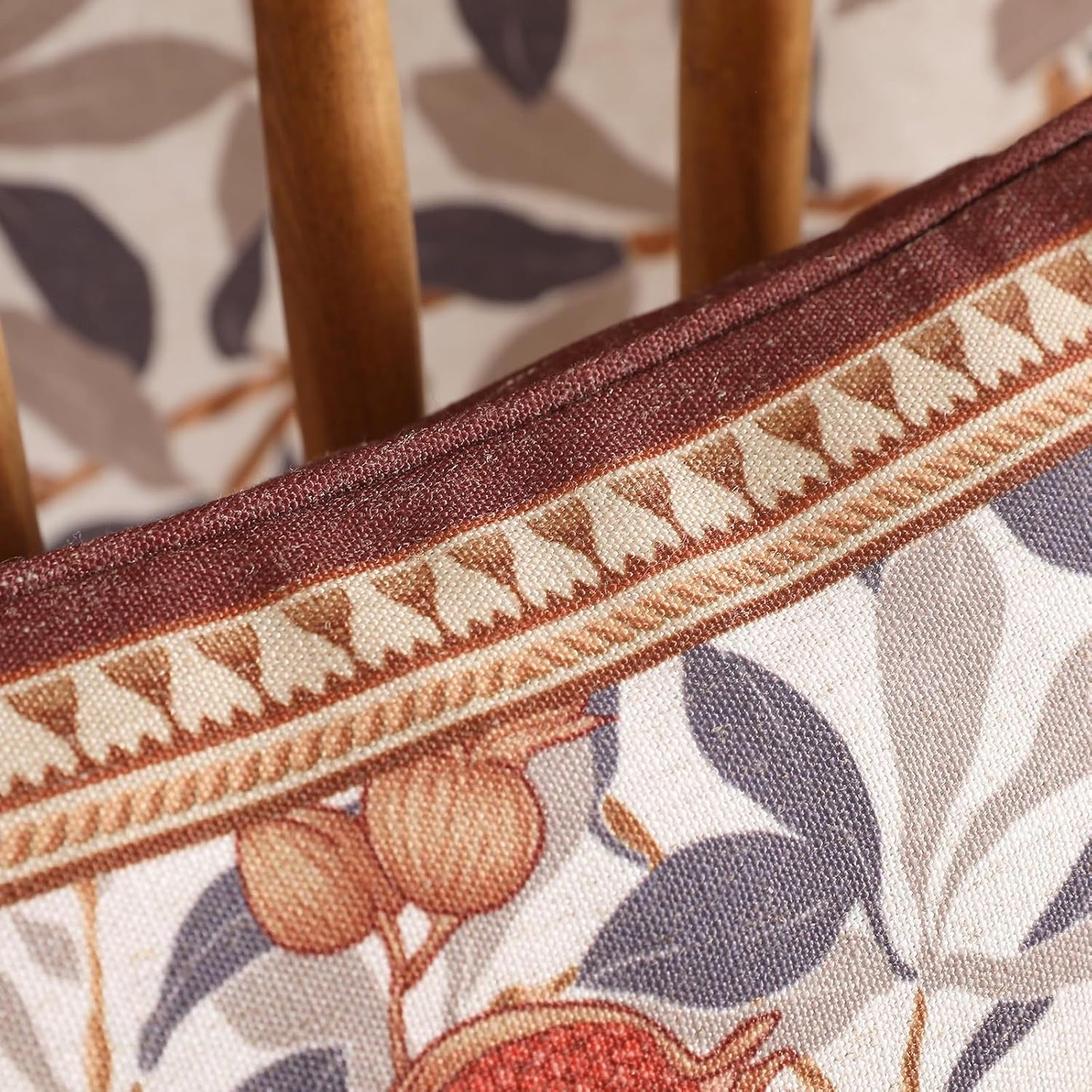 patdrea Designer Throw Pillow Covers Set of 2,Orange Farmhouse Rustic Linen with Pomegranate Fruit Pattern Pillow Covers,Decorative Lumbar Pillowcases Cushion for Bed Living Room Outdoor,12"x20"