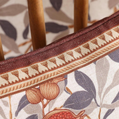 patdrea Designer Throw Pillow Covers Set of 2,Orange Farmhouse Rustic Linen with Pomegranate Fruit Pattern Pillow Covers,Decorative Lumbar Pillowcases Cushion for Bed Living Room Outdoor,12"x20"