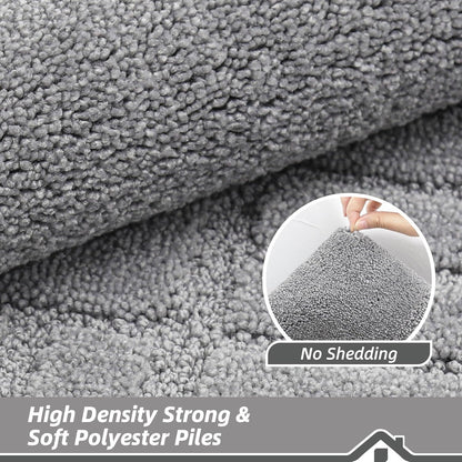 BEQHAUSE Door-Mat Non-Slip Front Doormat Low-Profile Entrance Mats for Front Door Entry Resist Dirt Washable Doormat Absorbent Entryway Door Mat,Light Grey,32"x48"