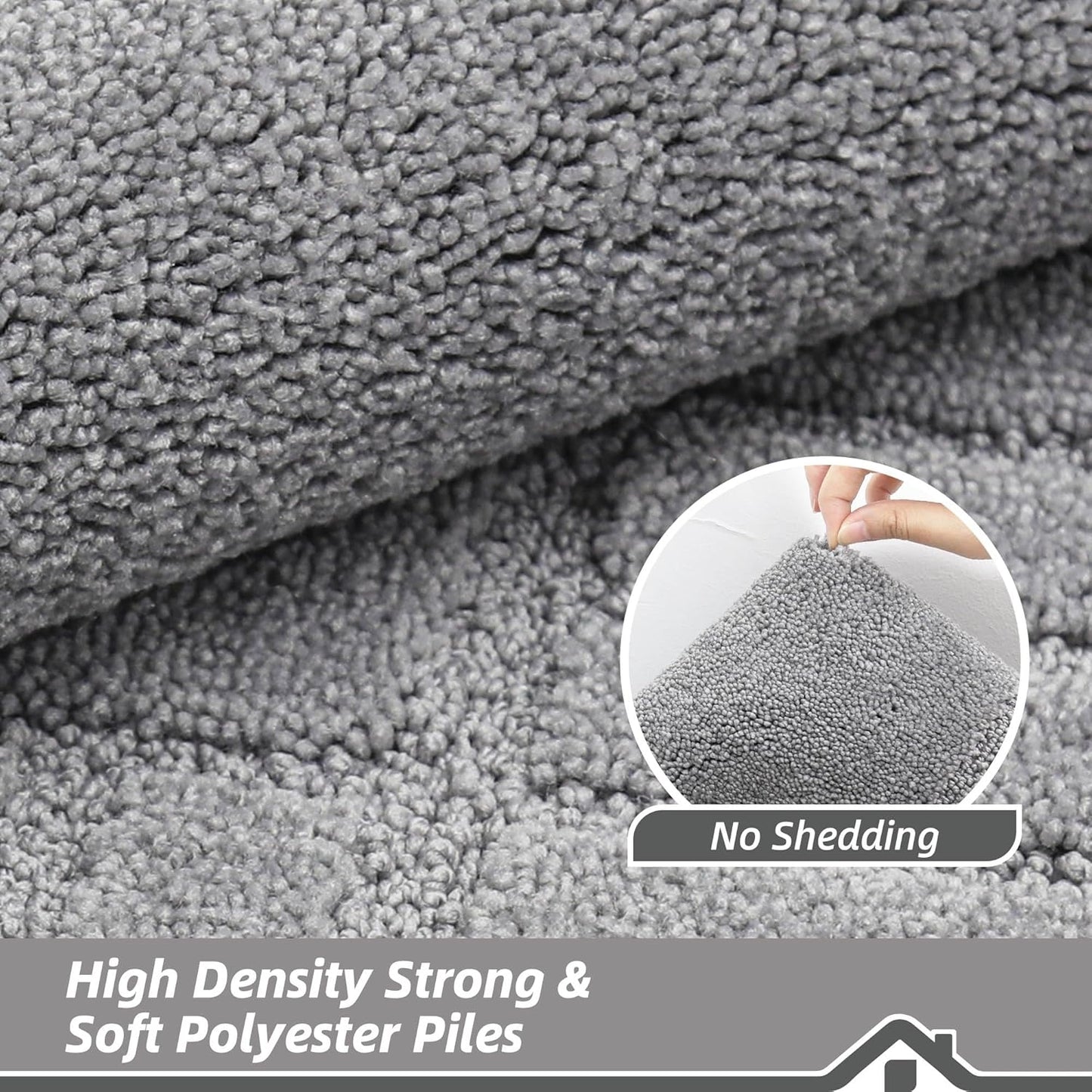 BEQHAUSE Door-Mat-Non-Slip Front Door Mat Washable Low-Profile Entrance Rugs for Front Door Entry Dirt Trapper Door Mats Absorbent Welcome Mats,20"x32",Light Grey