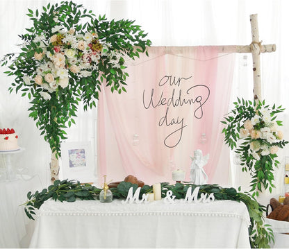 GREENTIME 6 Pack Artificial Italian Ruscus Greenery Stems 23.5'' Faux Green Leaf Bouquet for Vase Bridal Wedding Table Centerpiece Decor