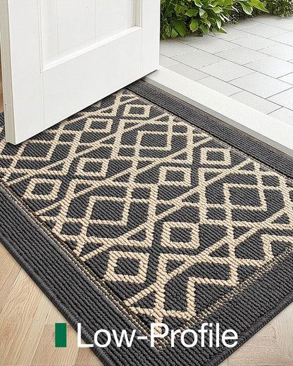 LUMI Entryway Floor Mat 48x72, Deep Mud Removal and Water Absorption, Dustproof and Wear-Resistant, Easy to Clean, Suitable for Home/Office, Dark Grey