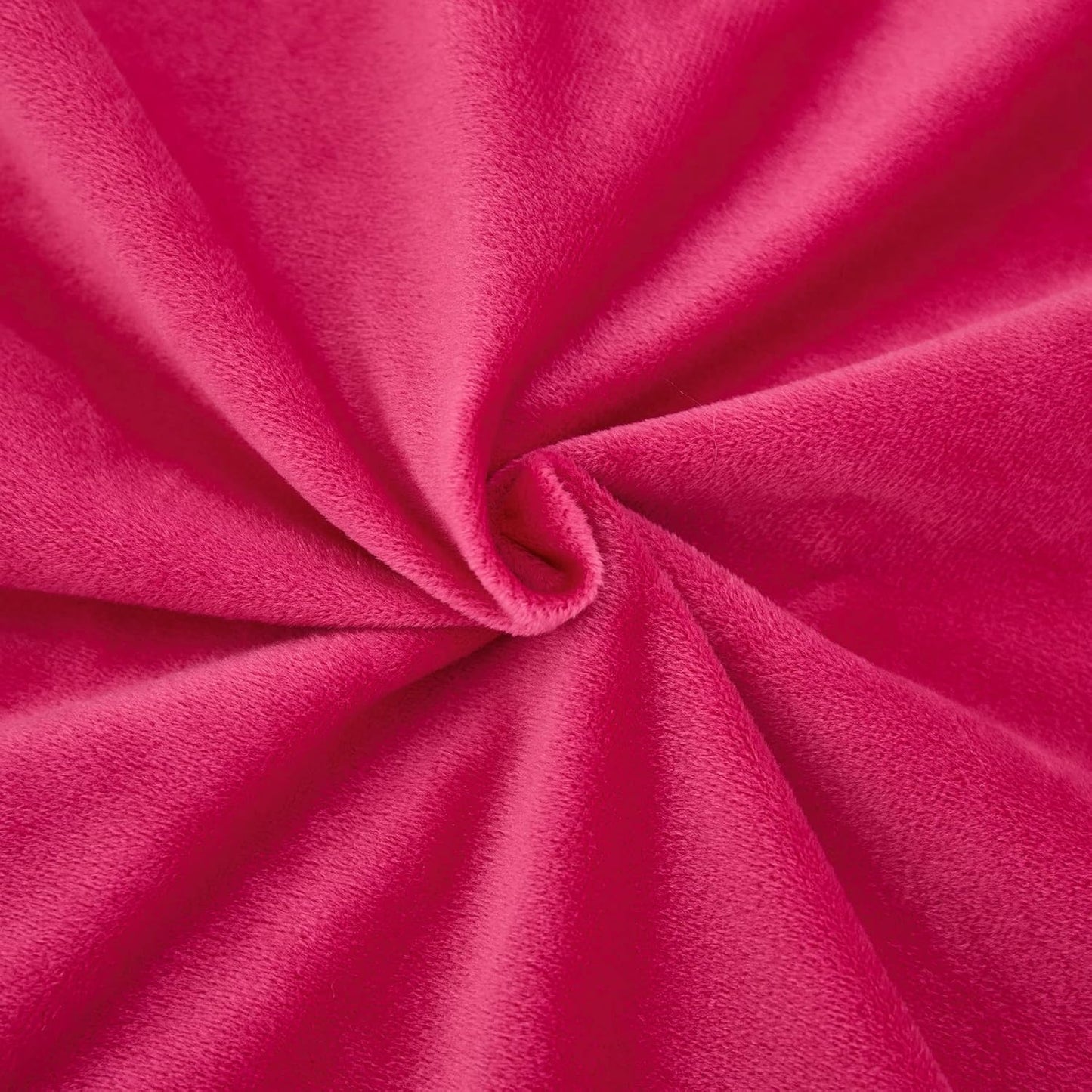 JAUXIO Diamond Pinch Pleated Crystal Velvet Pillowcases 2 Pack Solid Pintuck Throw Cushion Cover for Home Decor Hidden Zipper Closure (Hot Pink, King)