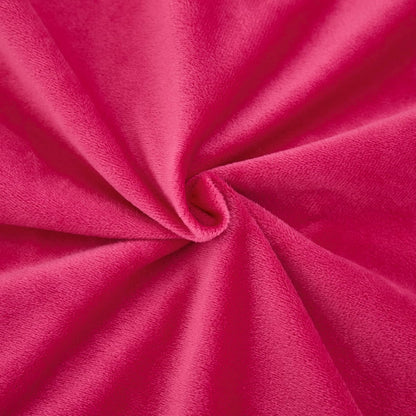 JAUXIO Diamond Pinch Pleated Crystal Velvet Pillowcases 2 Pack Solid Pintuck Throw Cushion Cover for Home Decor Hidden Zipper Closure (Hot Pink, King)