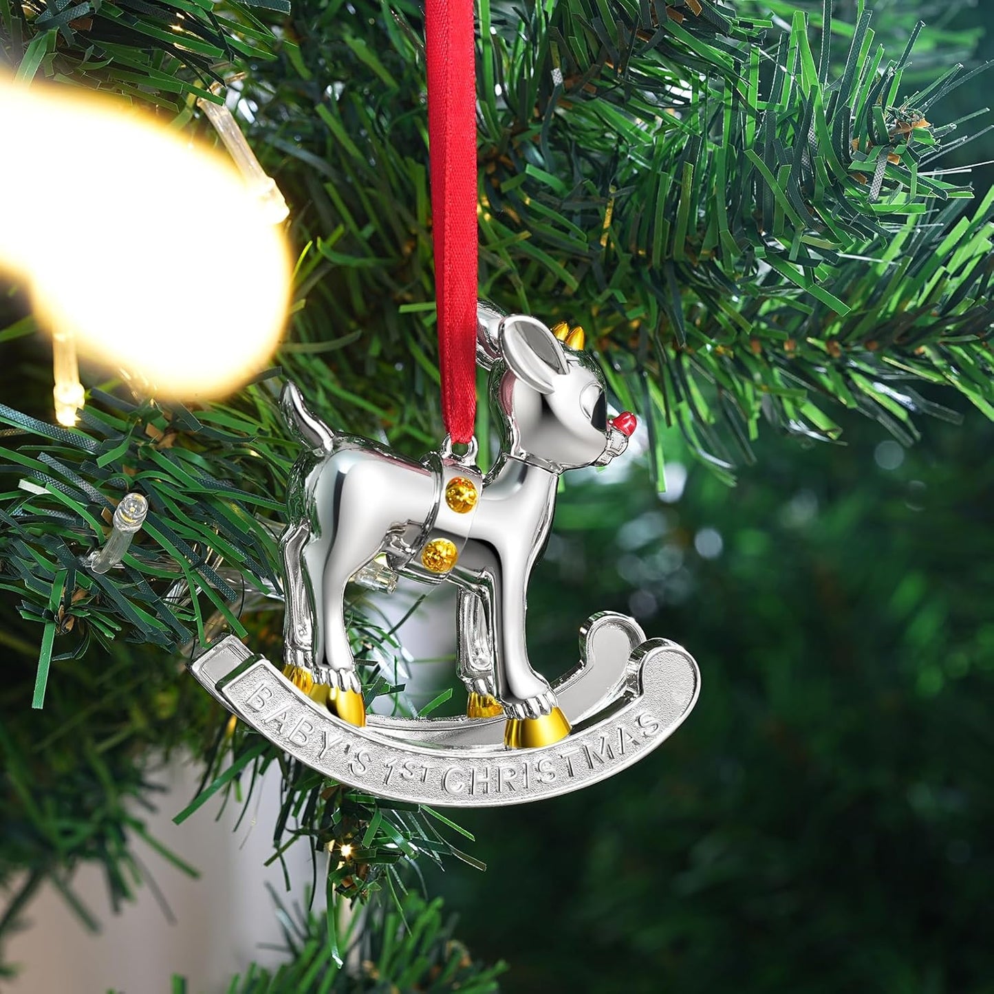 2025 Baby's First Christmas Ornament, Christmas Ornaments Hanging Ornaments for Xmas Tree Decorations Keepsake Gifts for Sisters Mom Grandma Women