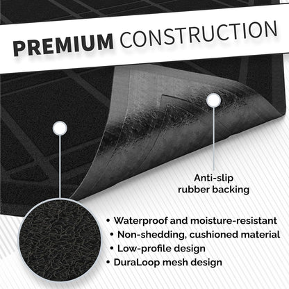 SlipToGrip Door Mat - Durable Door Outdoor Mats for High Traffic - Large 59x35 Inch Black Mat with Water-Resistant Surface - No-Slip and Easy-to-Clean for Indoor and Outdoor Entryways