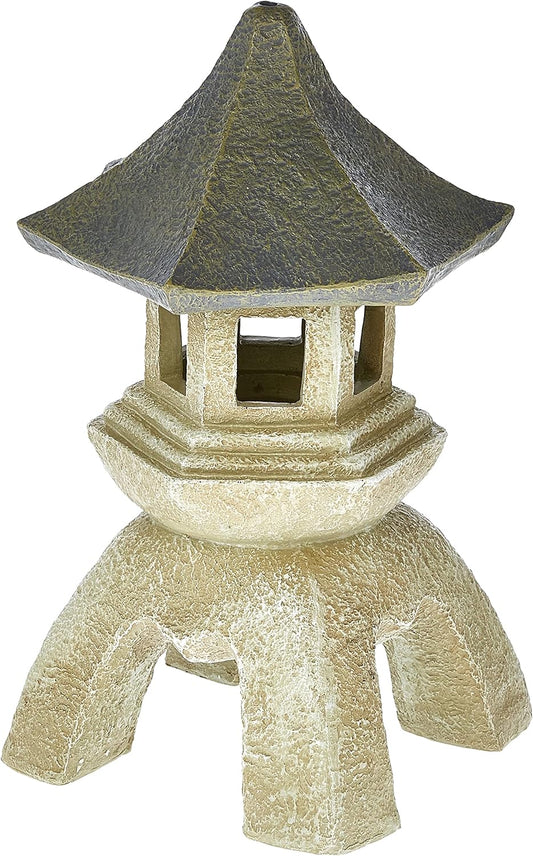 Design toscano ng29870 asian decor pagoda lantern indoor/outdoor statue, 11 inches wide, 11 inches deep, 17 inches high, handcast polyresin, two tone stone finish