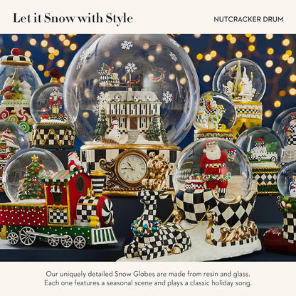 MACKENZIE-CHILDS Snow Globe, Christmas Decor for Living Room, Nutcracker