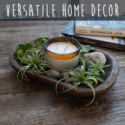 MAINEVENT Decorative Bowl Home Decor Approx 10 Inch, Hand Crafted Wooden Dough Bowl Decor, Wooden, Table Centerpiece Decor Bowl, Wood Decorative Wood Dough Centerpiece, Made in USA